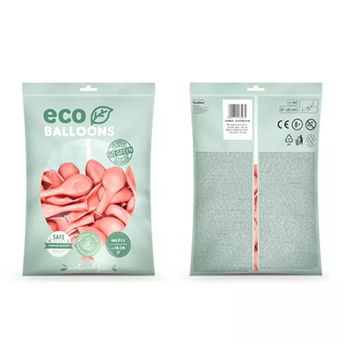 100 palloncini ecologici rosa 26cm