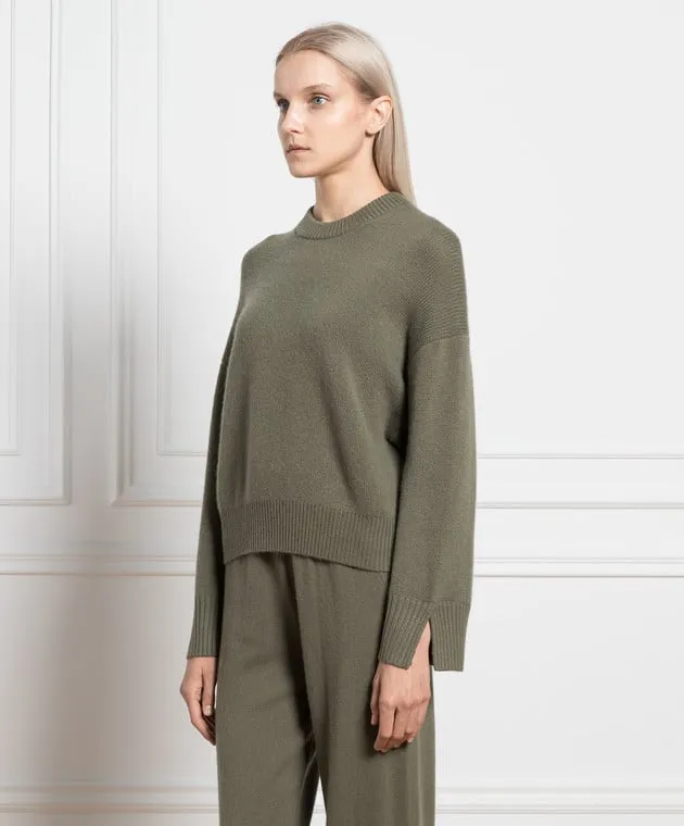 Allude Maglione in cashmere verde 23511402