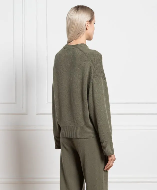 Allude Maglione in cashmere verde 23511402