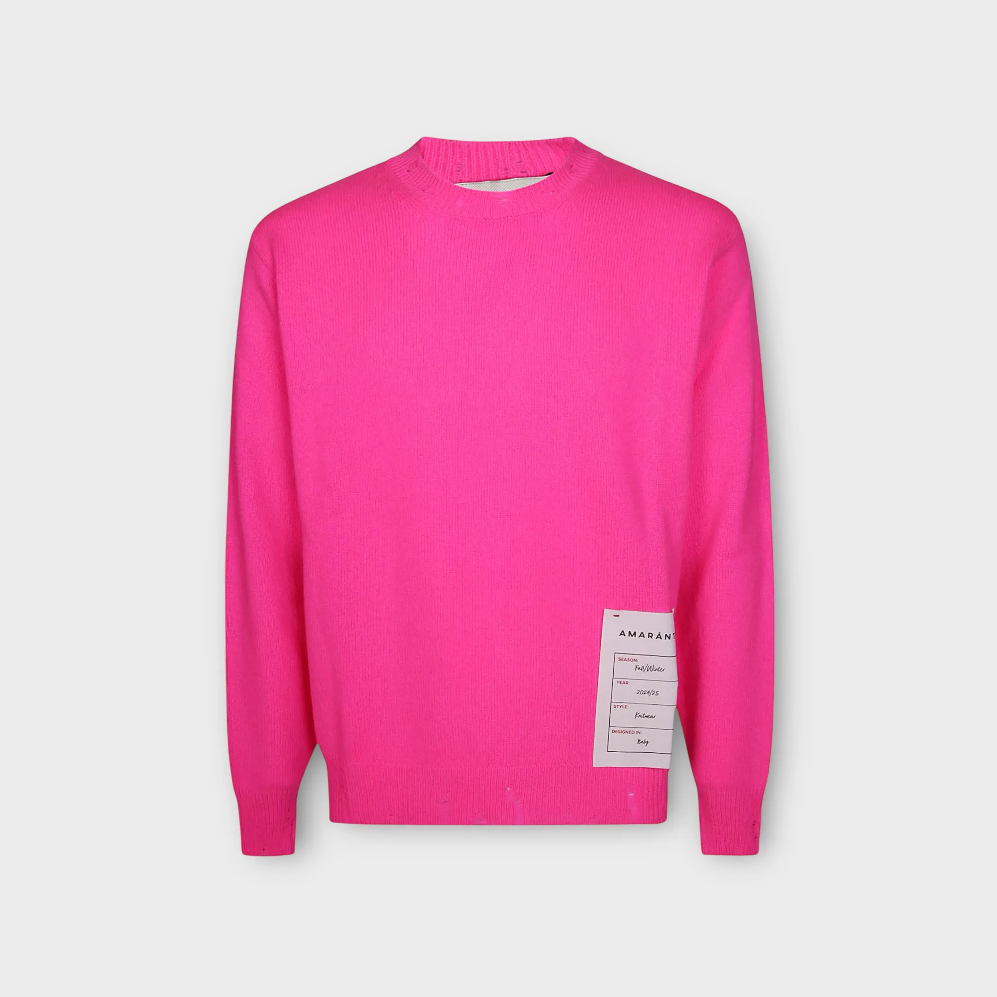 AMARANTO Wool and Cashmere Sweater with Tears