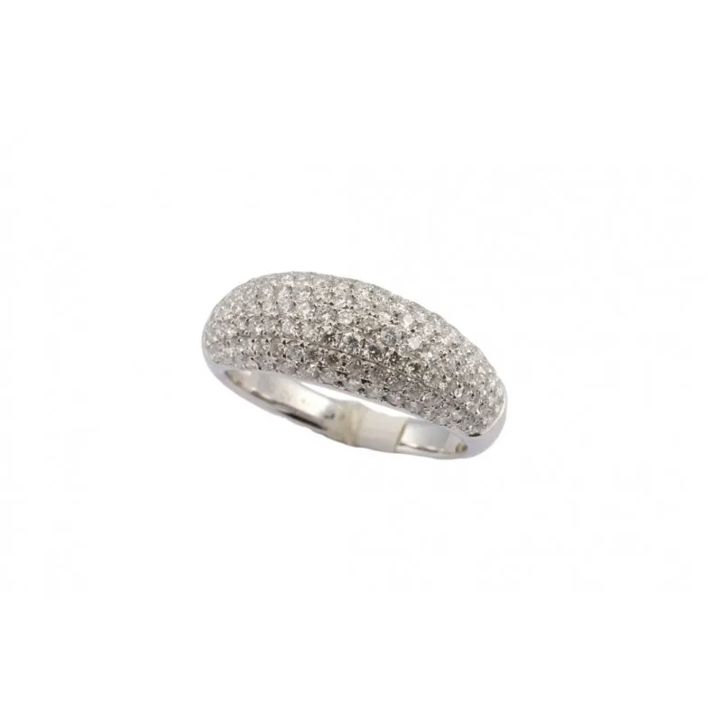 anello a fascia donna Giorgio Visconti abx14044 in oro 750 bianco con diamanti