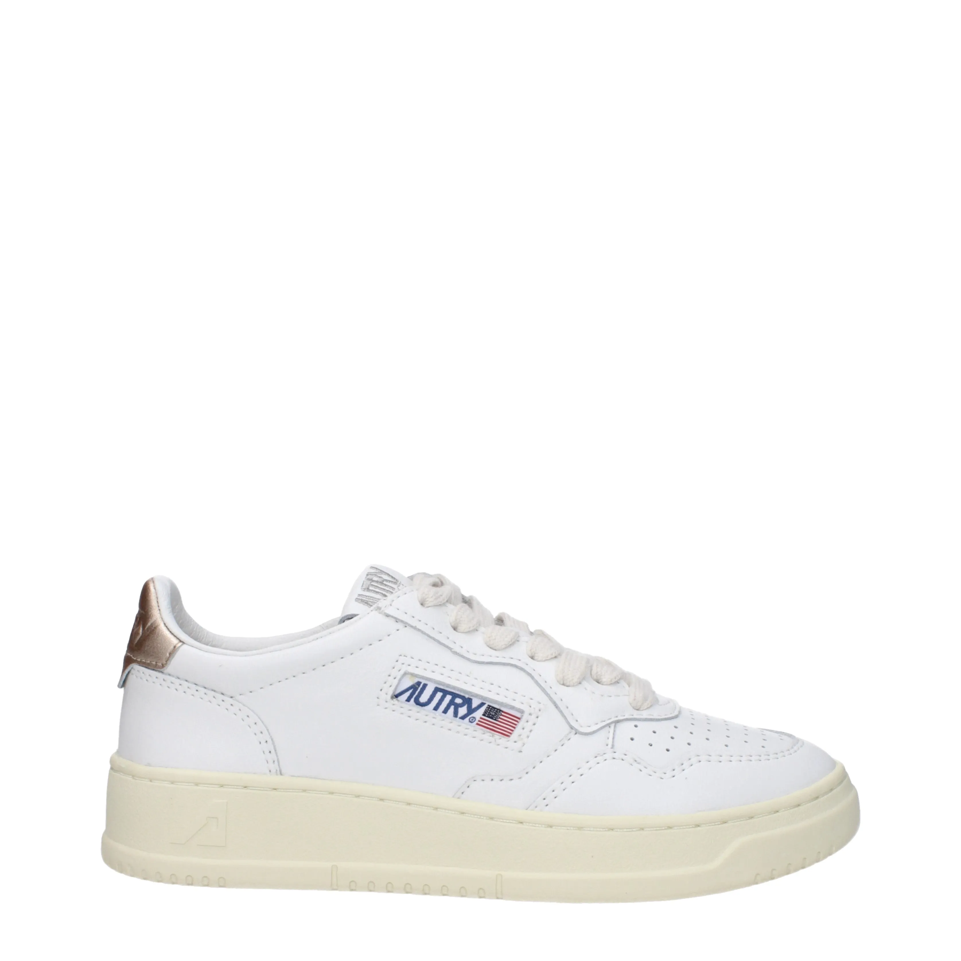 Autry Sneakers Donna Pelle Bianco/Oro