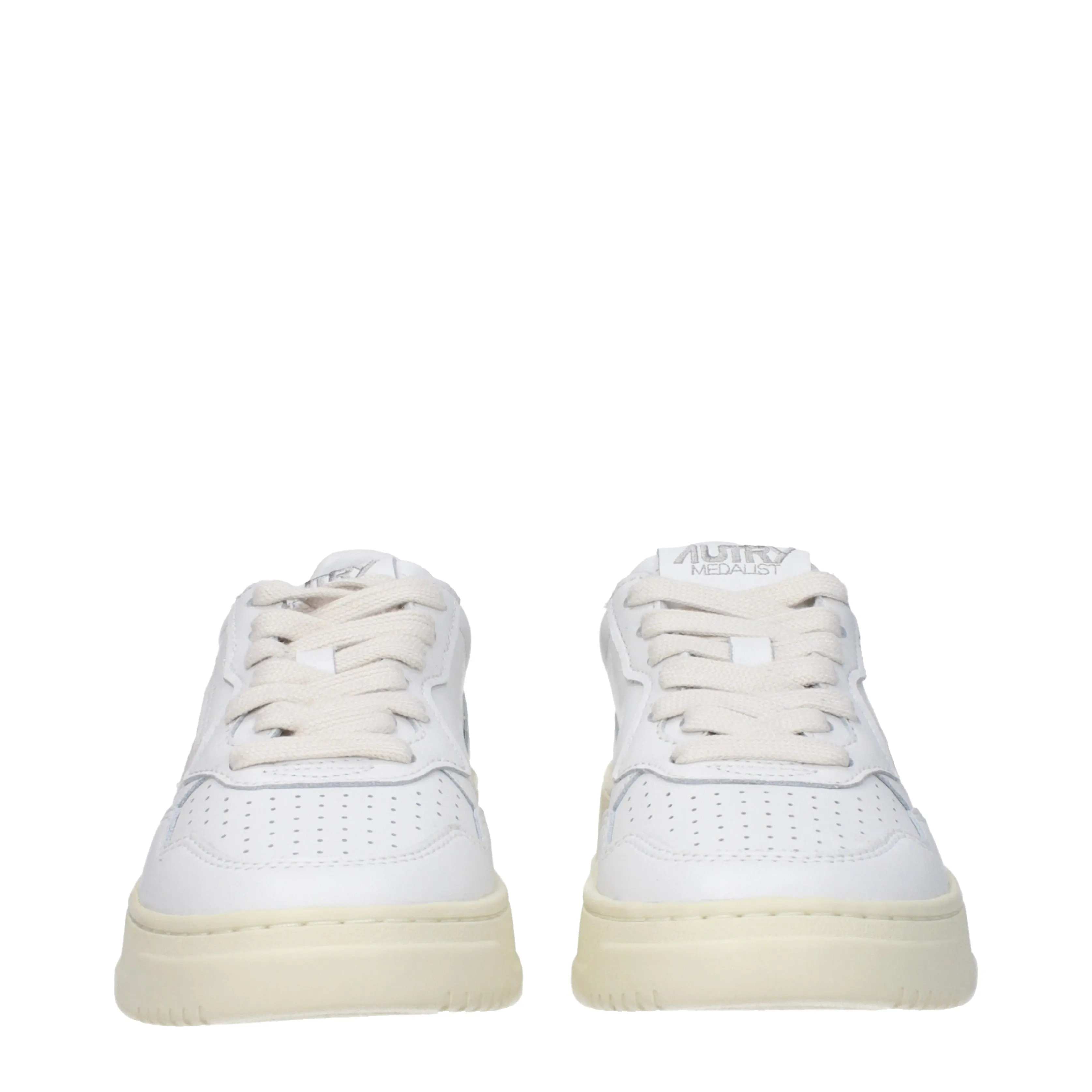 Autry Sneakers Donna Pelle Bianco/Oro