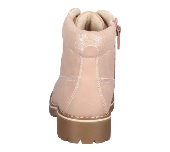 bama stivali per bambini, comodi stivaletti stringati per ragazze con punta rinforzata sul tallone 1083002 rosa