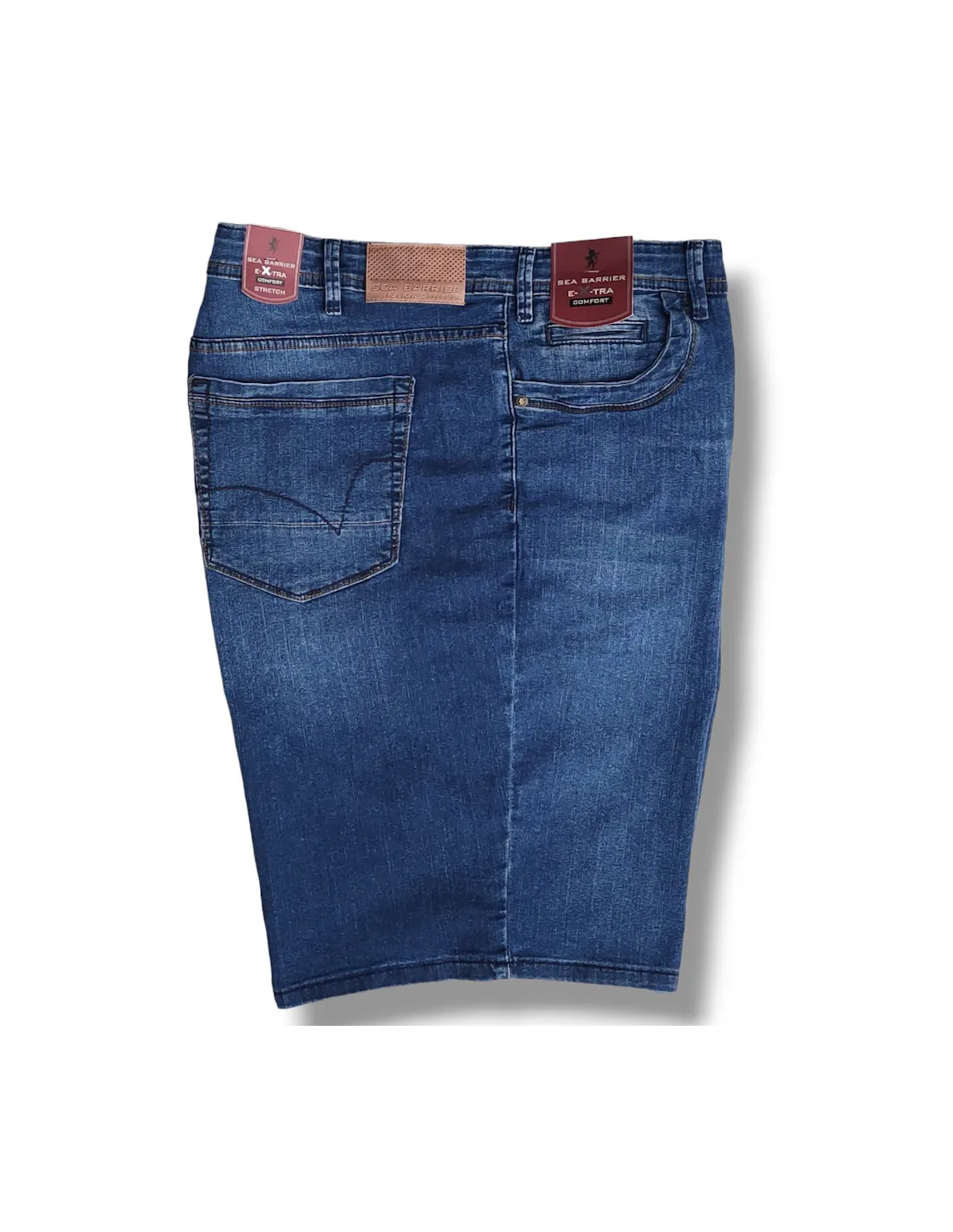 Bermuda jeans uomo sfumato taglie forti Sea Barrier.