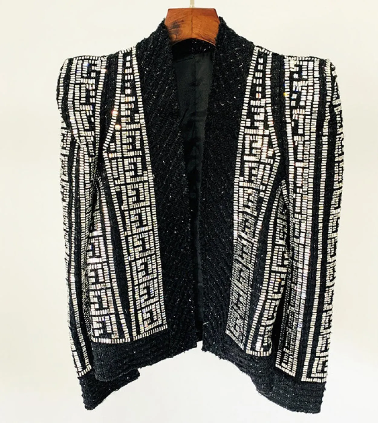 Blazer di perline fatto a mano con spalle scoperte 2022 Nuovo design Coprispalle di spalle Brillante trapano di seta Brillante g