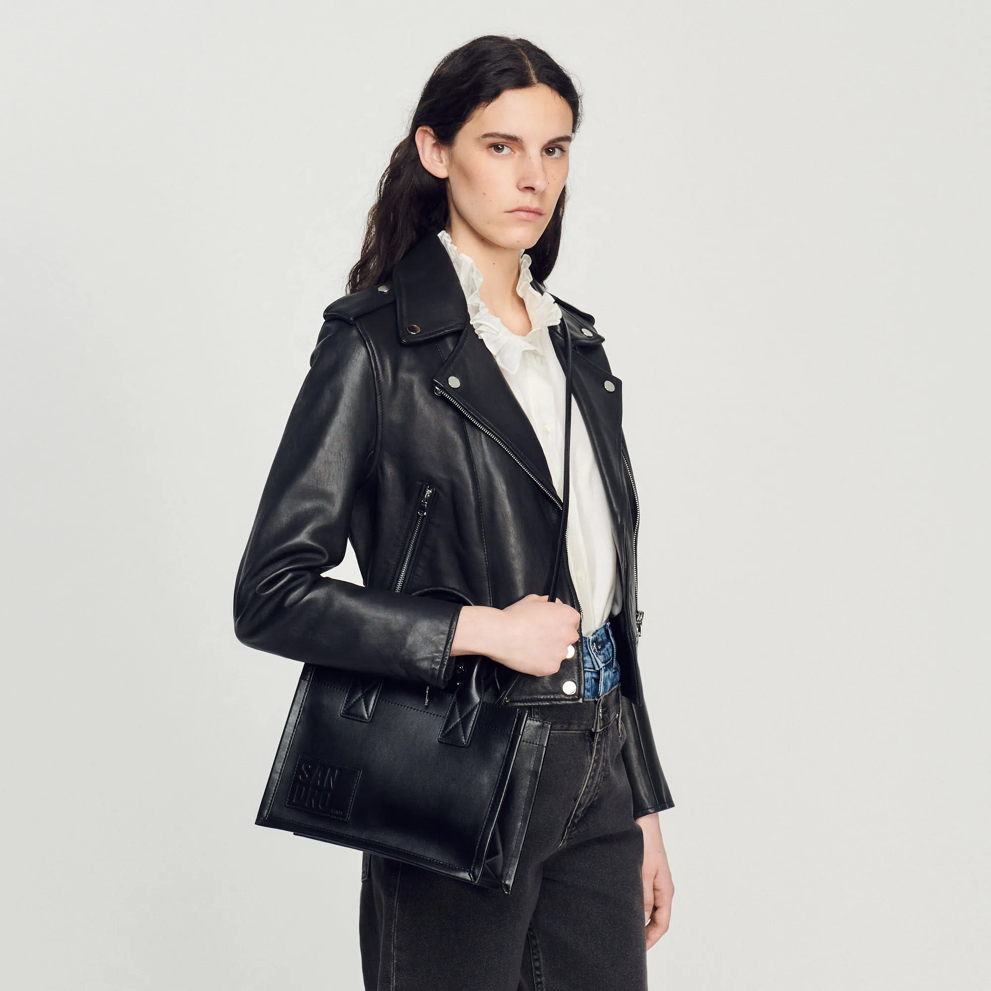 Borsa shopping piccola pelle certificata