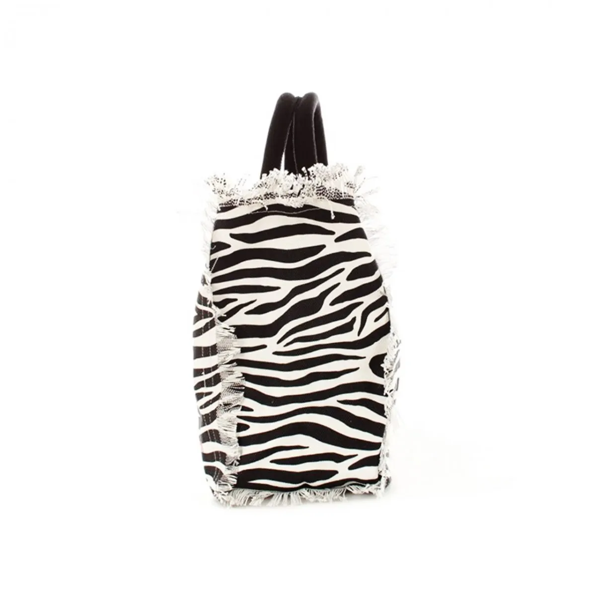 Borsa Vanity Zebrata, Nero