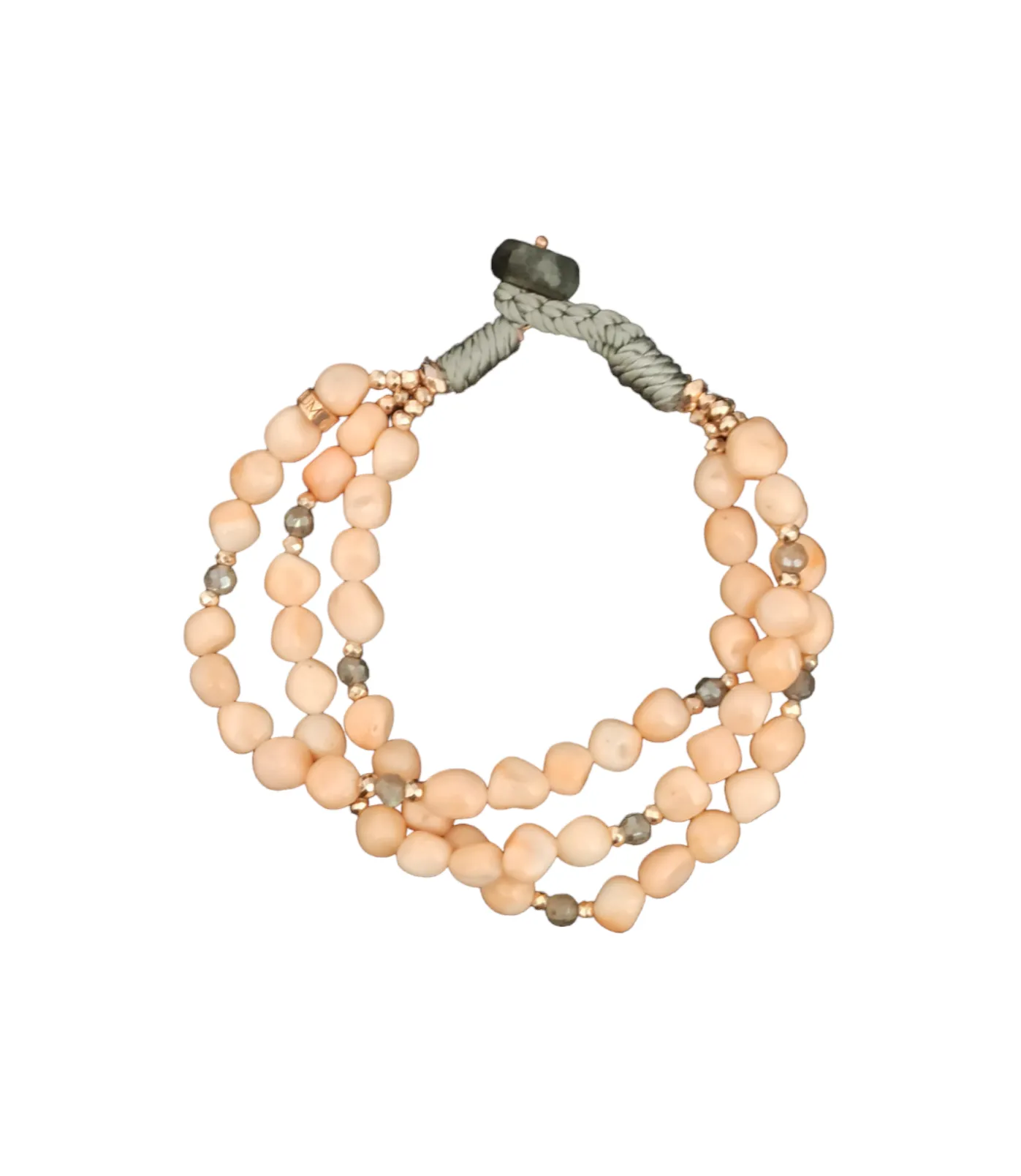 Bracciale multifilo corallo rosa