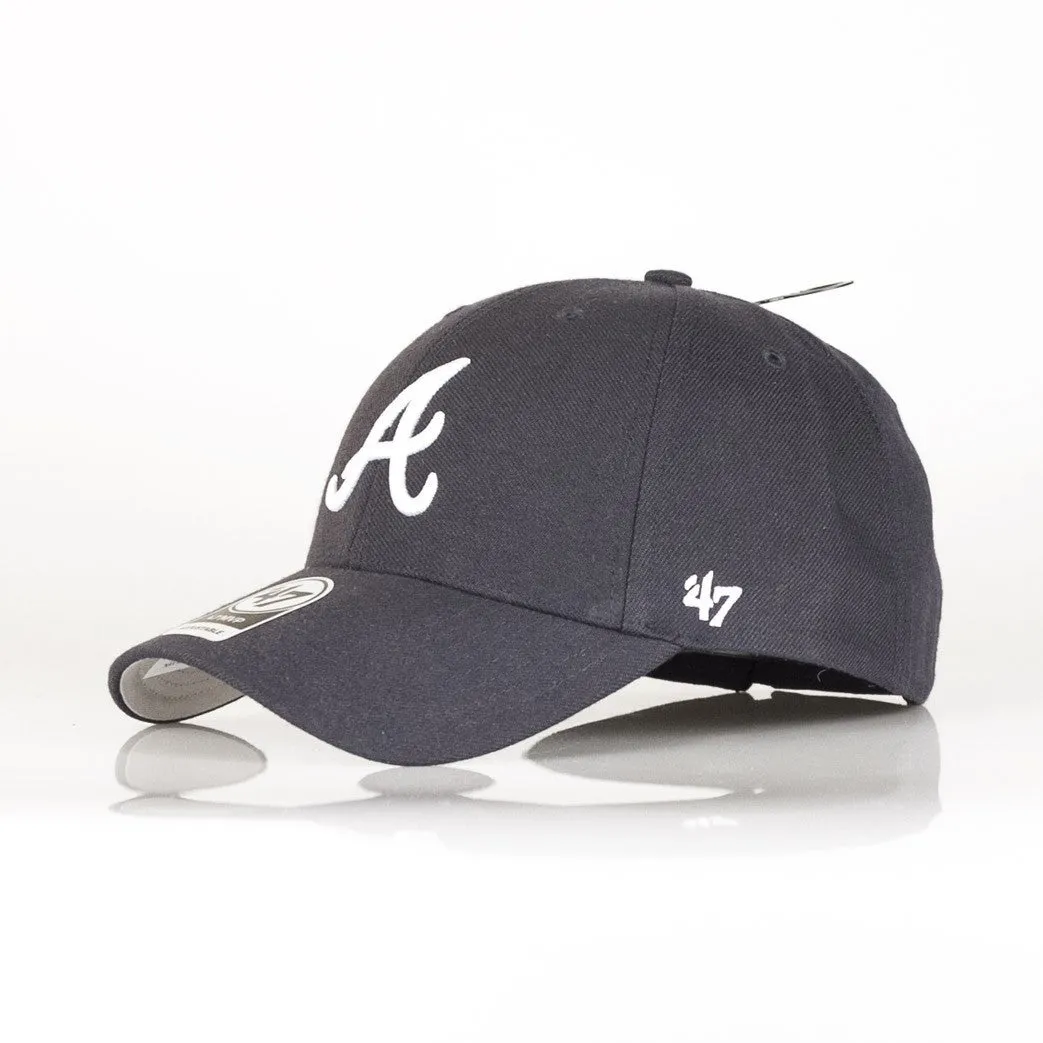 Cappellino Visiera Curva Uomo Mlb Mvp Atlbra Navy/white