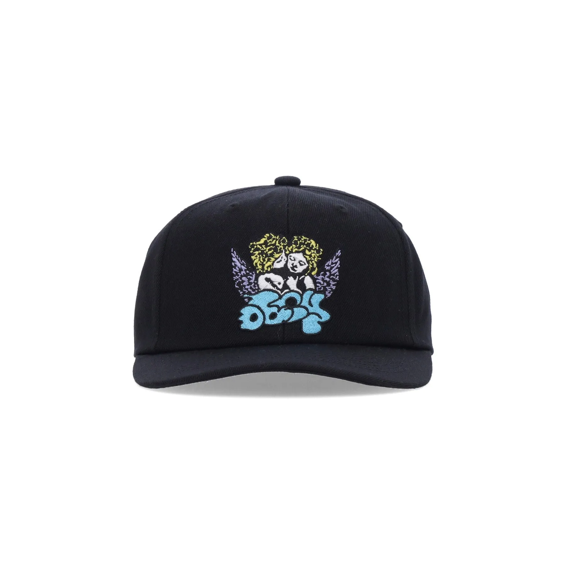Cappellino Visiera Piatta Uomo Angel 6 Panel Snapback Black