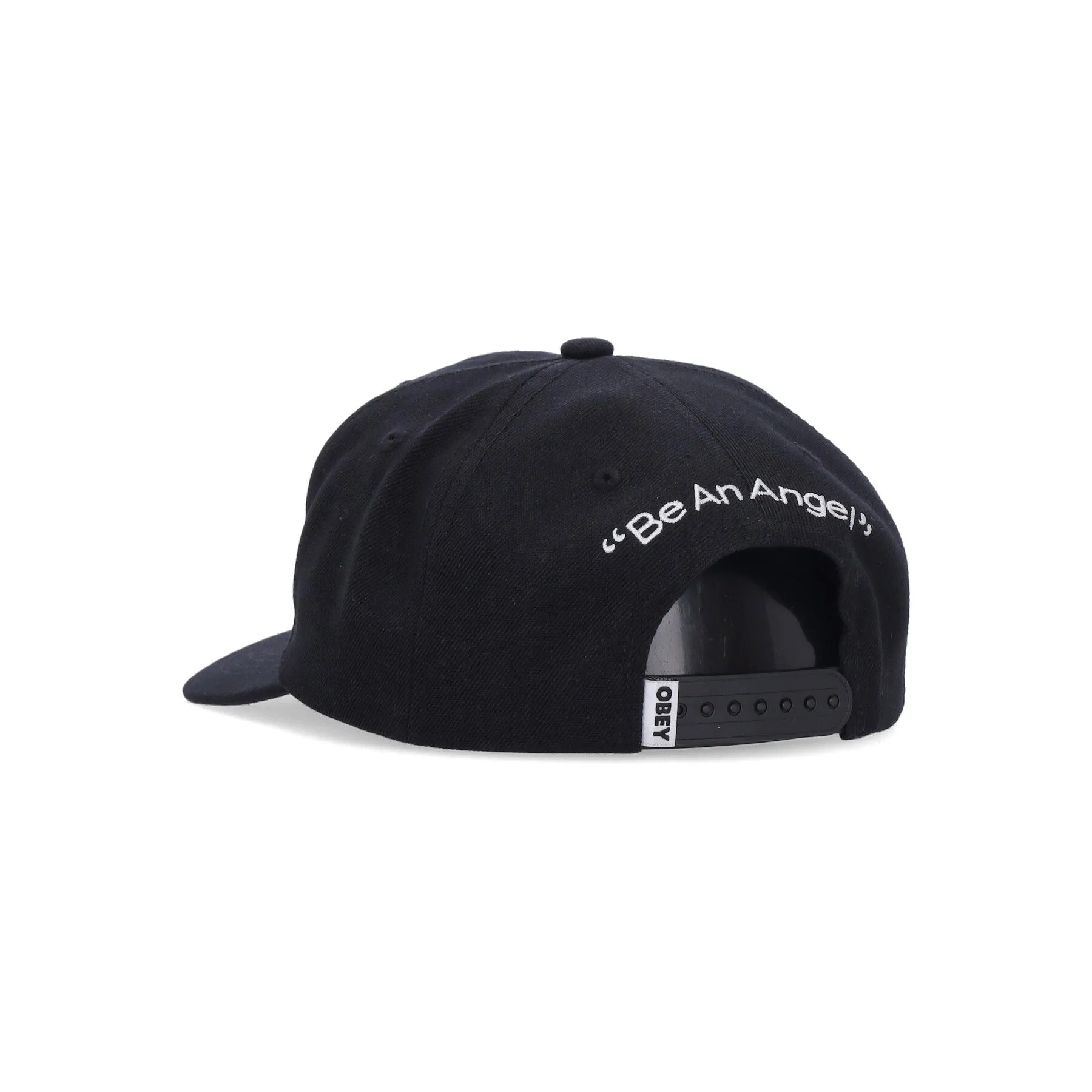 Cappellino Visiera Piatta Uomo Angel 6 Panel Snapback Black