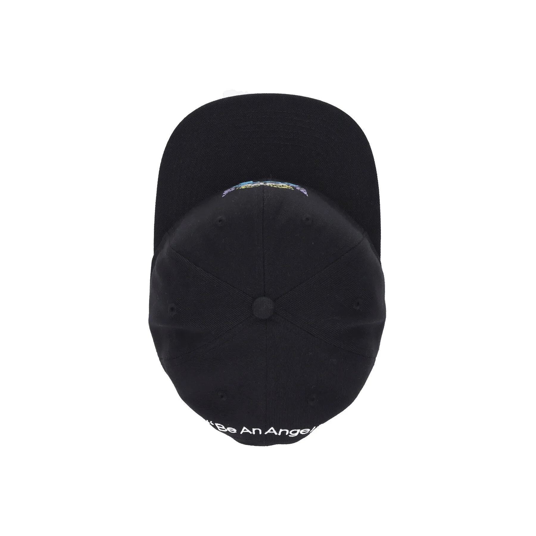 Cappellino Visiera Piatta Uomo Angel 6 Panel Snapback Black
