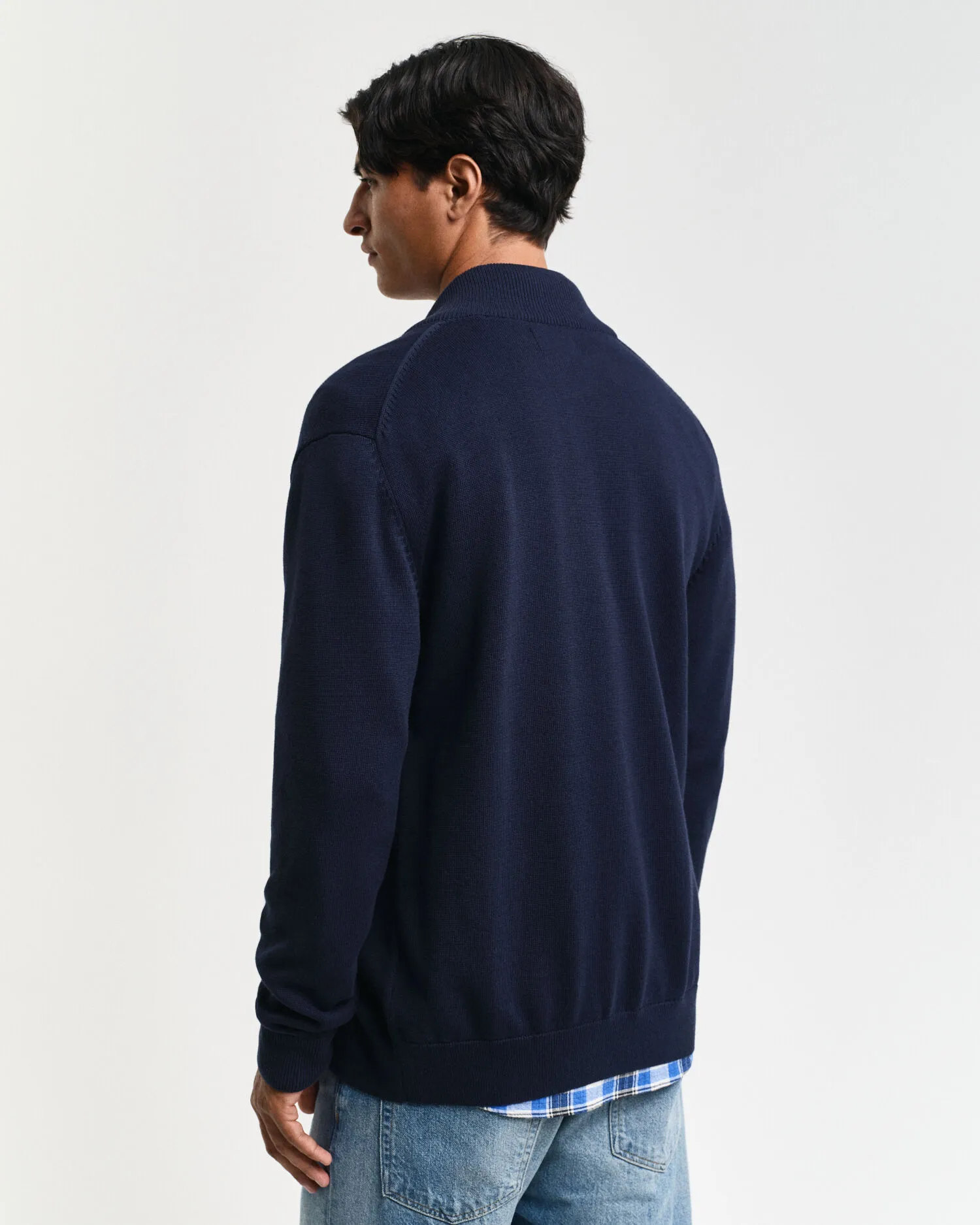 Cardigan Casual in cotone con zip    
