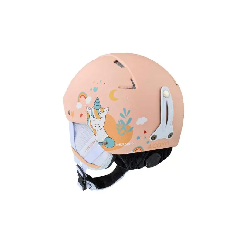 Casco da sci junior Cairn Andromed J (unicorno rosa cipria)