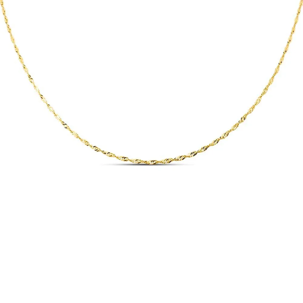 Catenina Poème Oro Giallo 375/1000 Maglia Singapore 42 cm 1400781