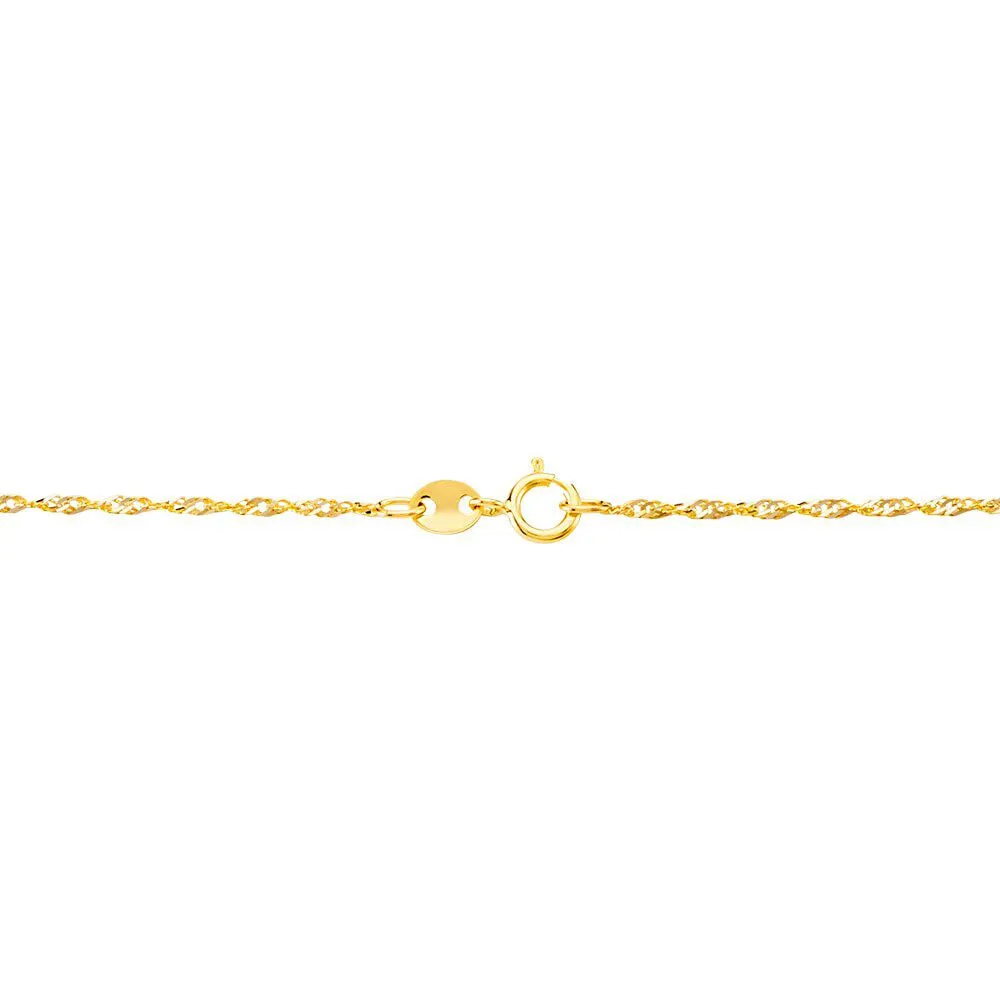 Catenina Poème Oro Giallo 375/1000 Maglia Singapore 42 cm 1400781