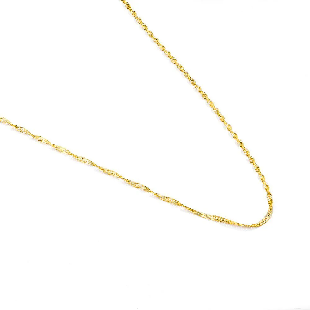 Catenina Poème Oro Giallo 375/1000 Maglia Singapore 42 cm 1400781