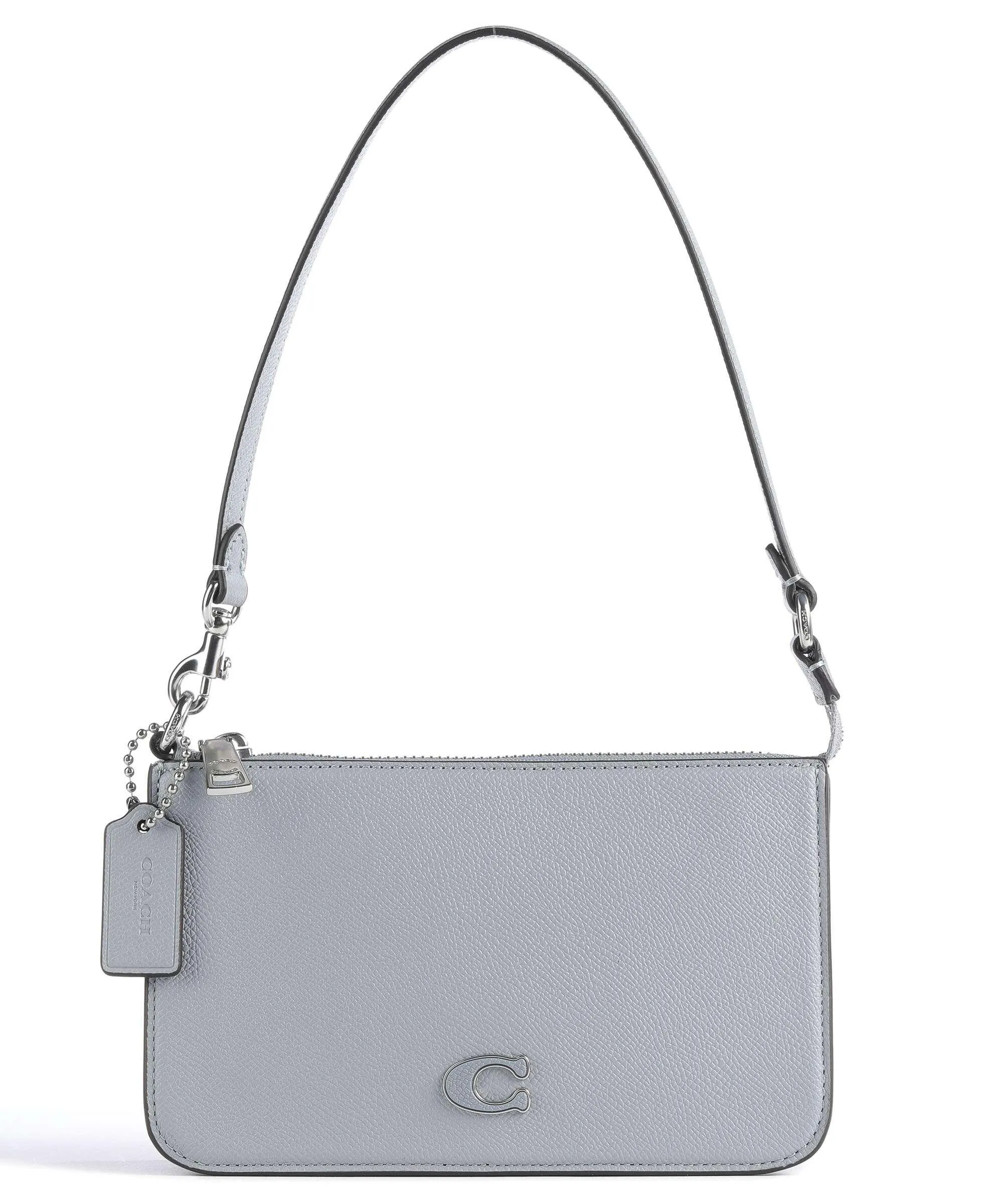  Coach Capsule Borsa a spalla pelle granulata blu chiaro  
