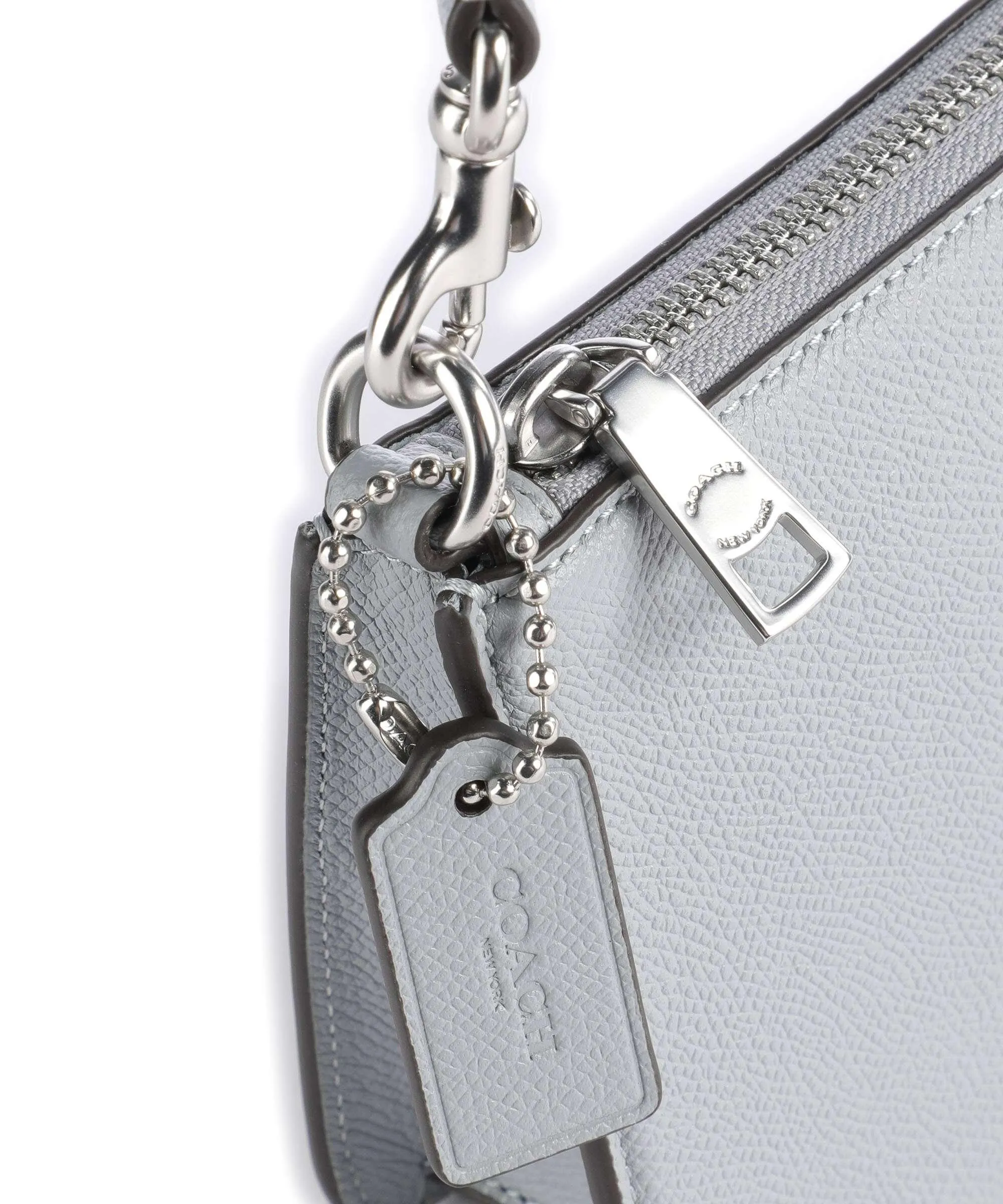  Coach Capsule Borsa a spalla pelle granulata blu chiaro  