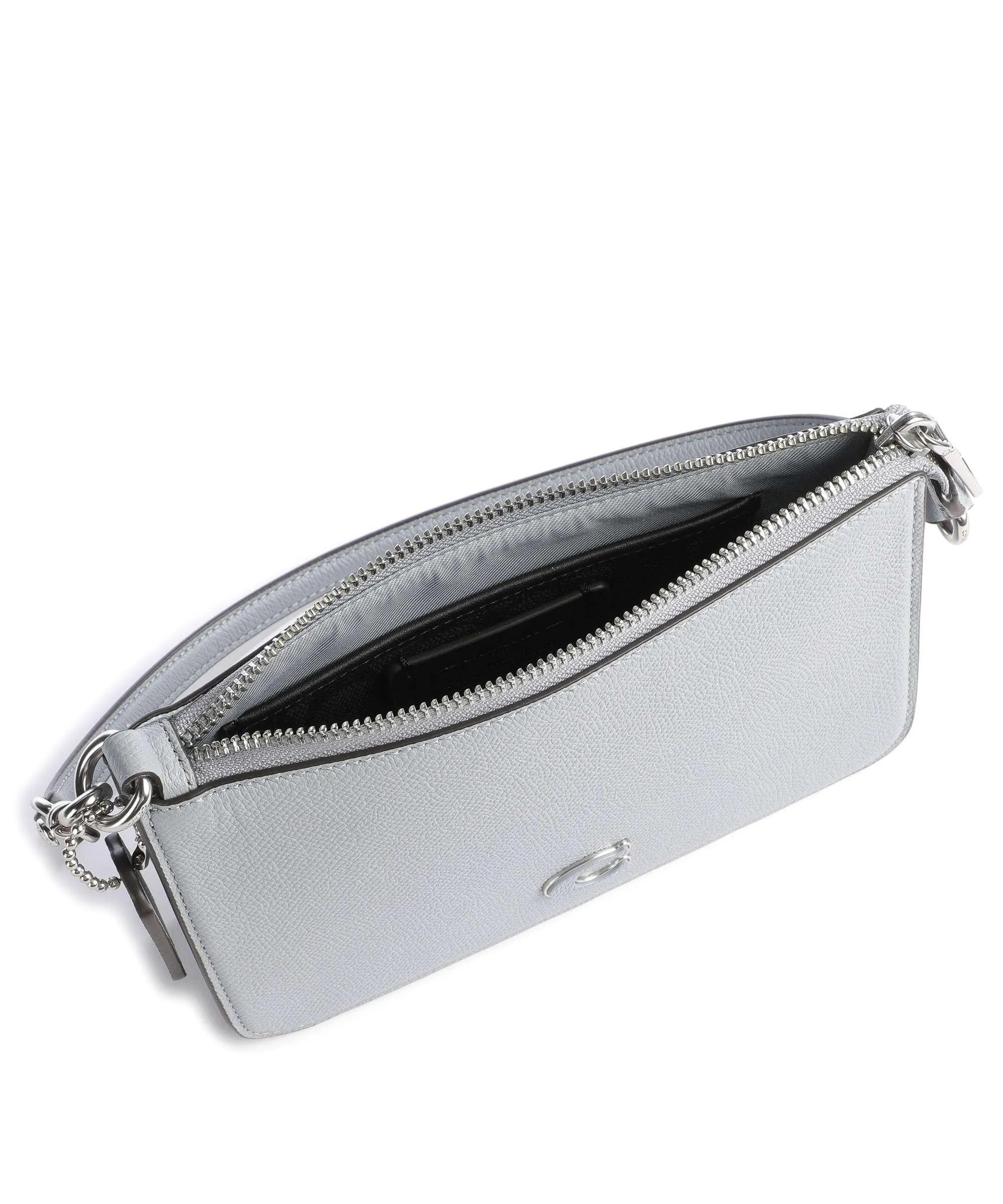  Coach Capsule Borsa a spalla pelle granulata blu chiaro  