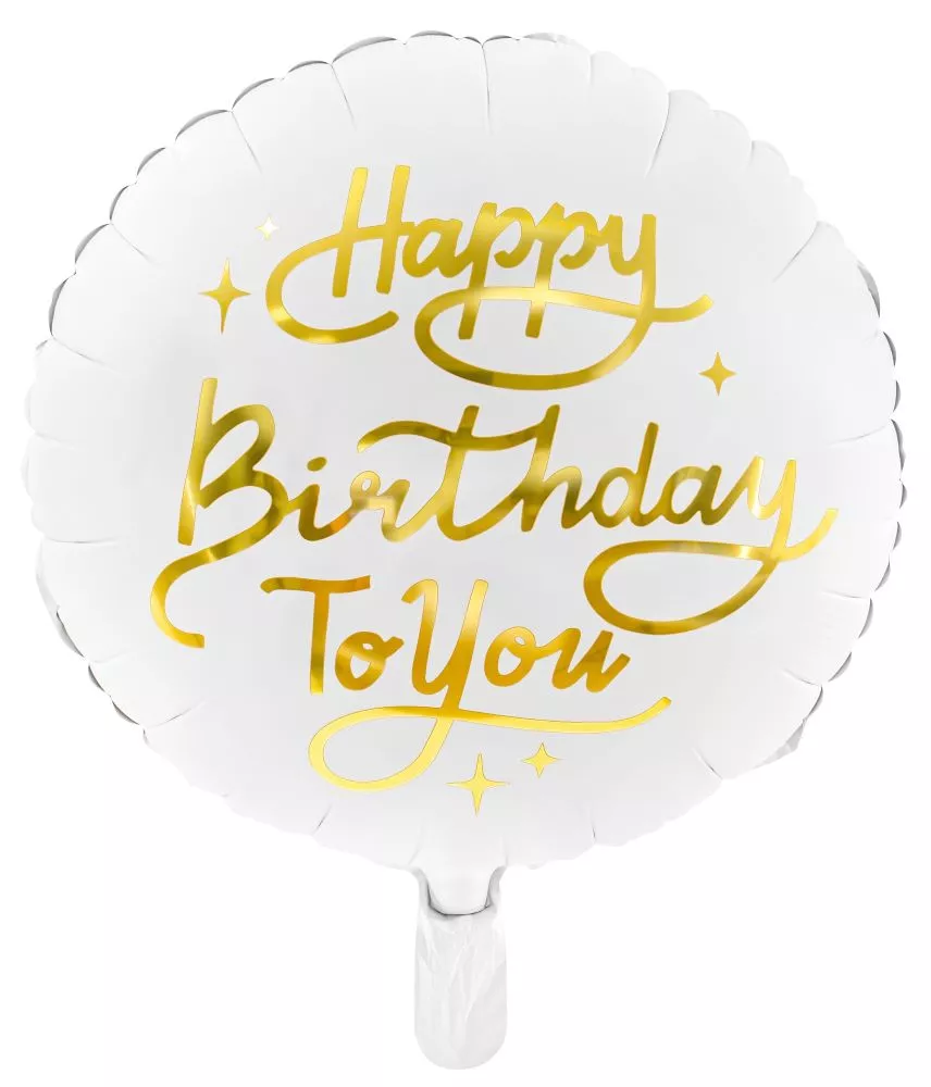 Compleanno a te Palloncino foil bianco 35 cm