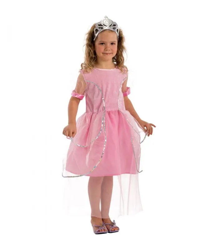 Costume principessa rosa con paillettes tg. IV