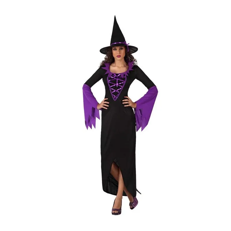 COSTUME STREGA HALLOWEEN CARNEVALE DONNA TAGLIA XL