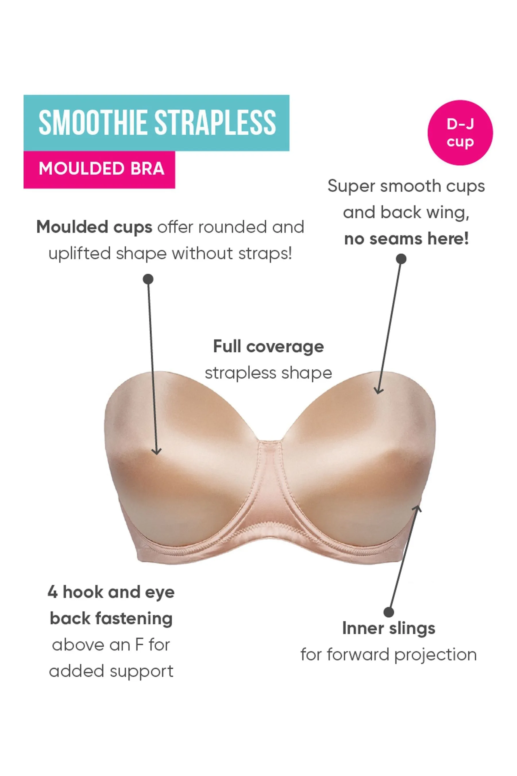 Curvy Kate - Smoothie - Reggiseno sagomato senza spalline    