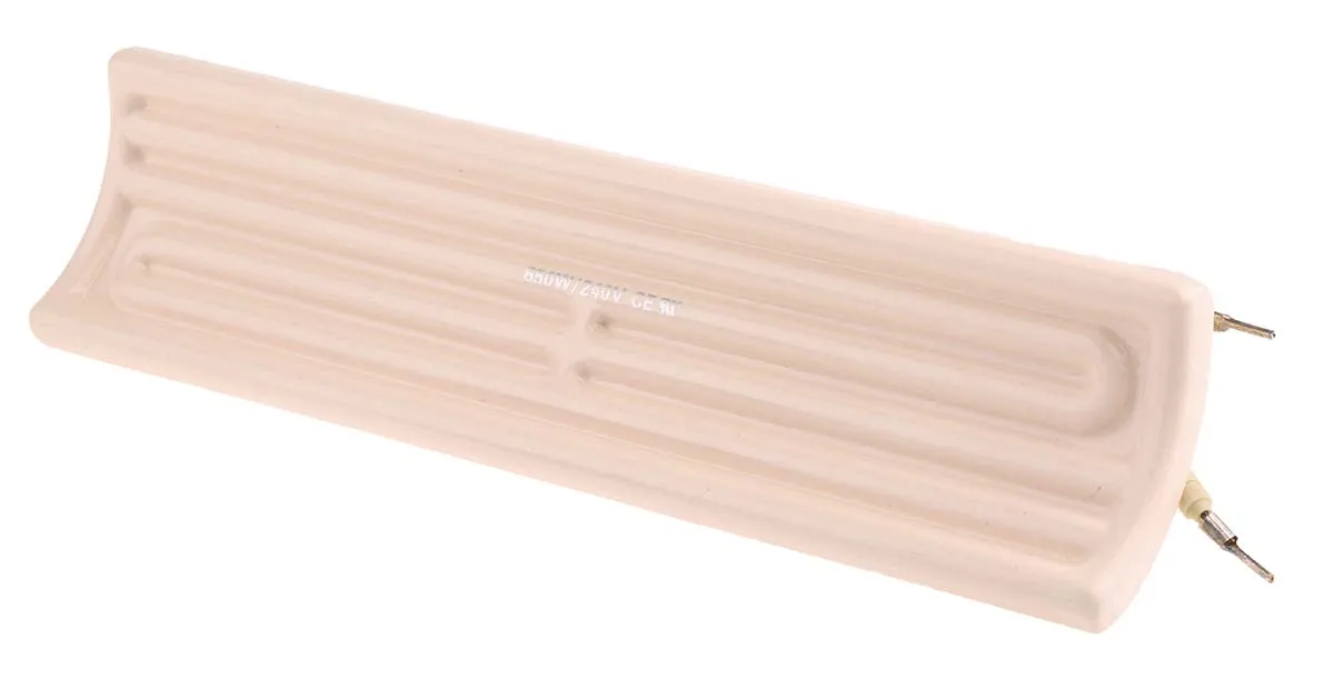Elemento riscaldante in ceramica curvo RS PRO, 650 W, 230 V c.a., lunghezza 245mm