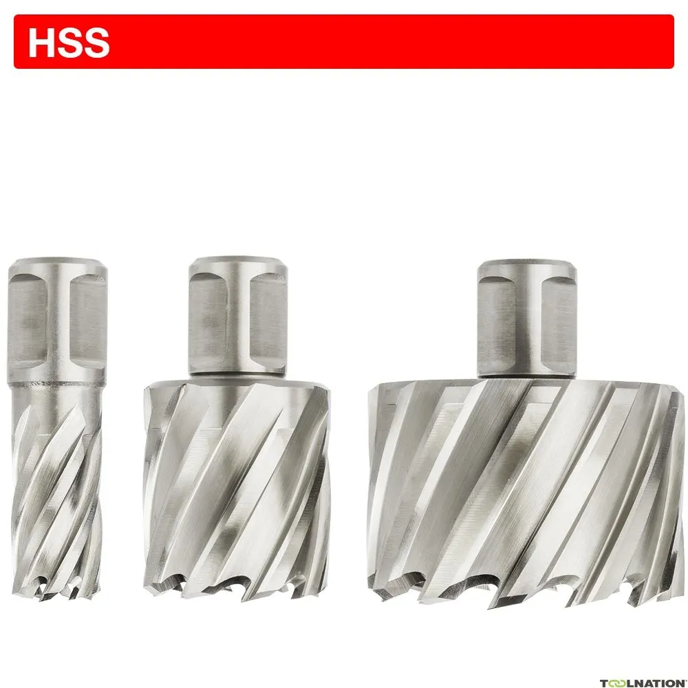 Euroboor 21010001601004 HCX.160 Punta per carotaggio, HSS, D 16 mm, DoC 100 mm, Weldon