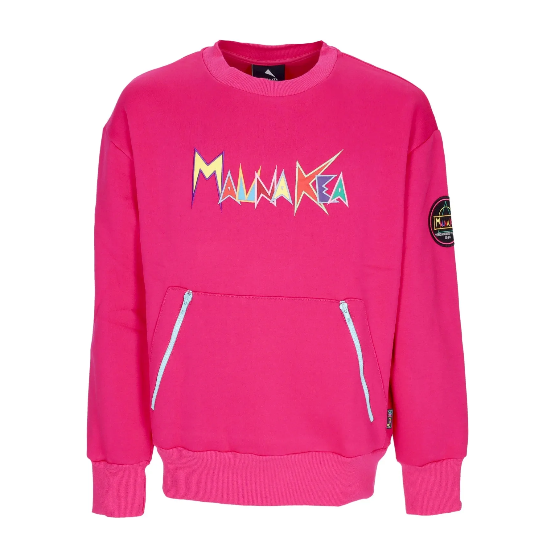 Felpa Girocollo Uomo Heritage Macro Logo Sweatshirt Fuchsia