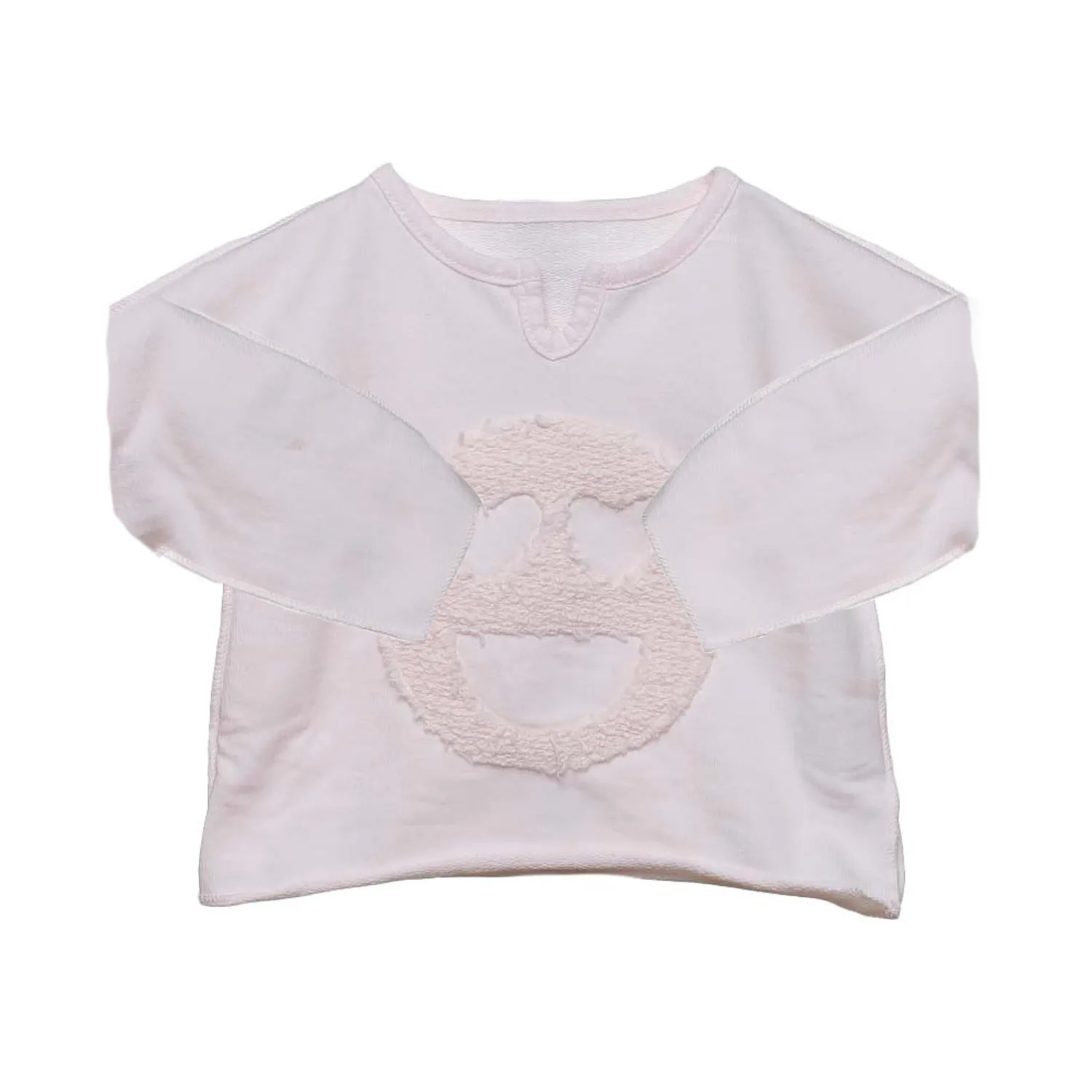 Felpa Smile Bimba Rosa Cipria