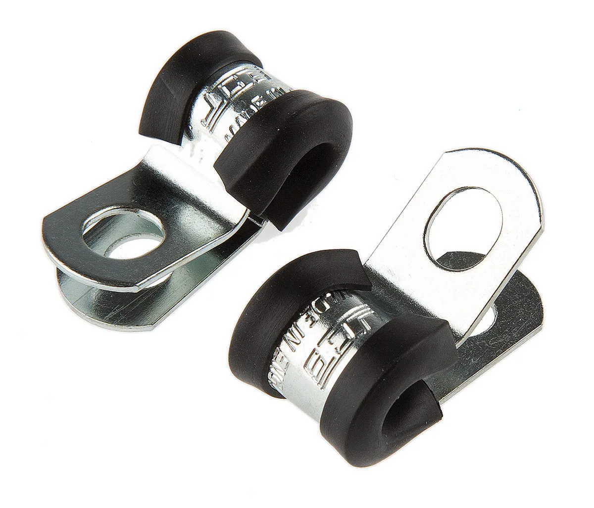 Fermaglio a P in Acciaio zincato rivestita in Termoplastica TPE JCS, Ø interno 5mm, Ø foro 6.6mm