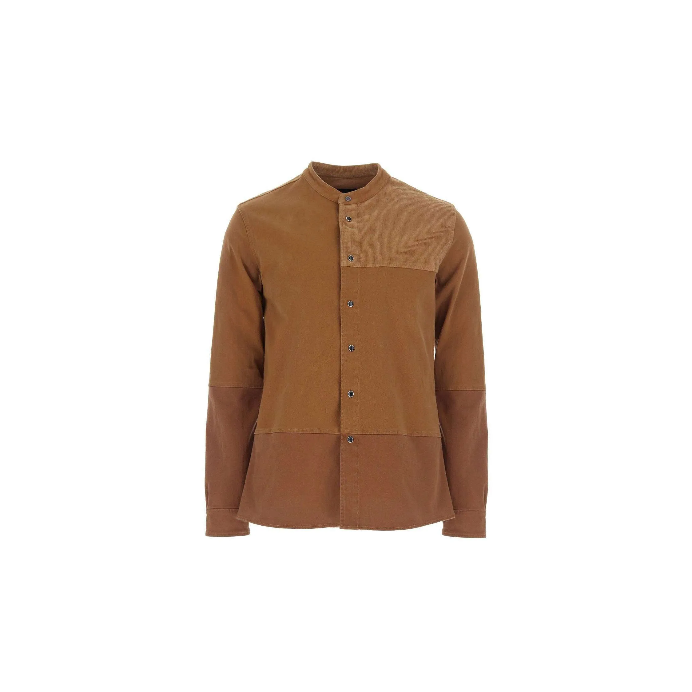 Imperial Uomo Camicia Manica Lunga Slim Patch Cotone Beige