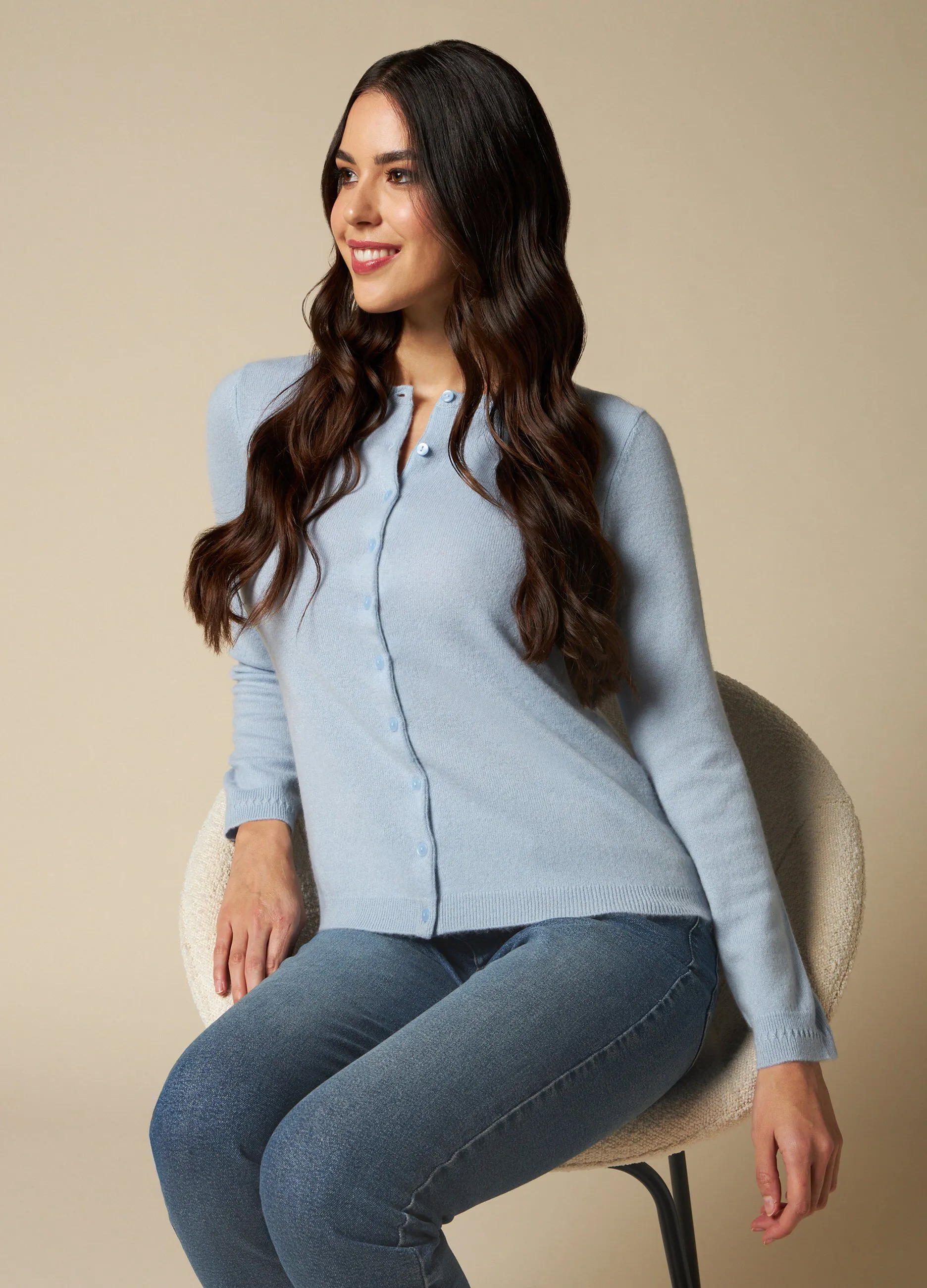IWIE  Cardigan in puro cashmere donna