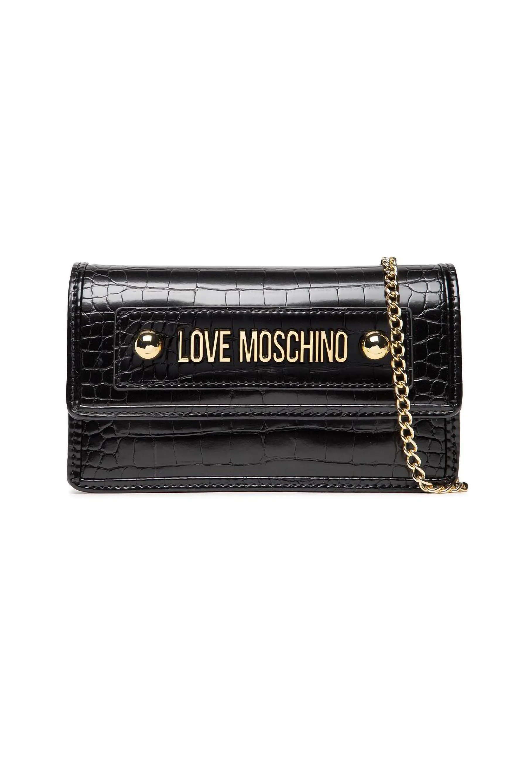 LOVE MOSCHINO Tracolla Crossbody Croco Nero JC4432PP0FKS0000