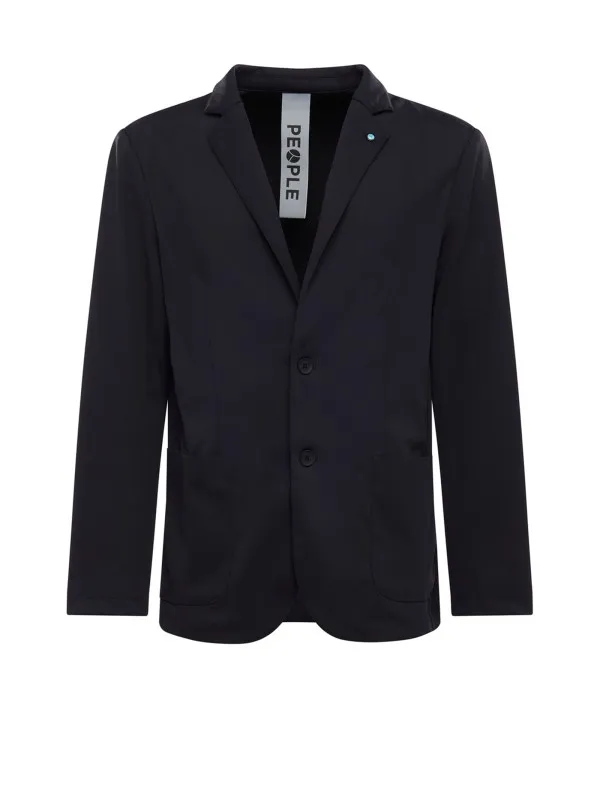 Navy blue single-breasted jacket