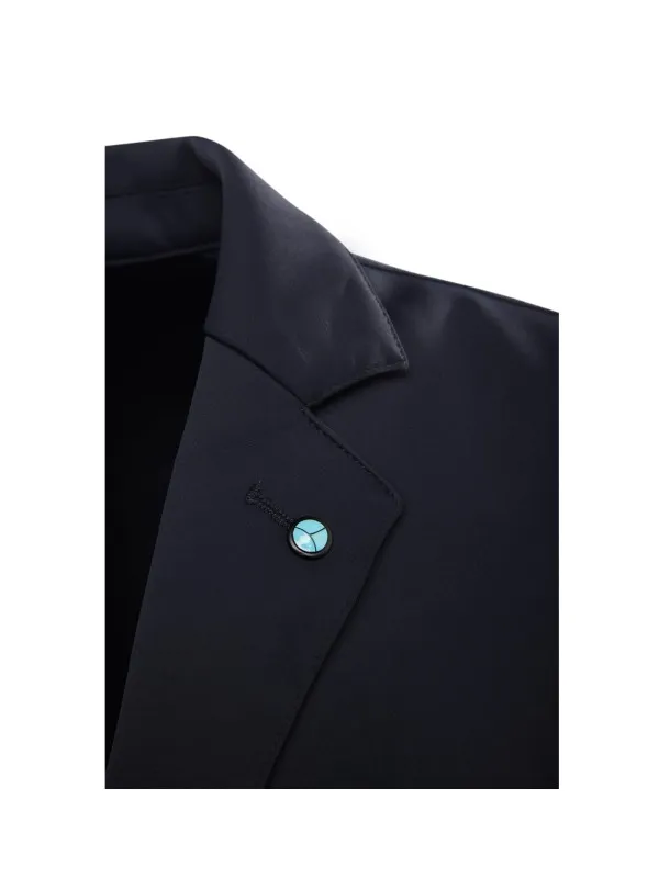 Navy blue single-breasted jacket