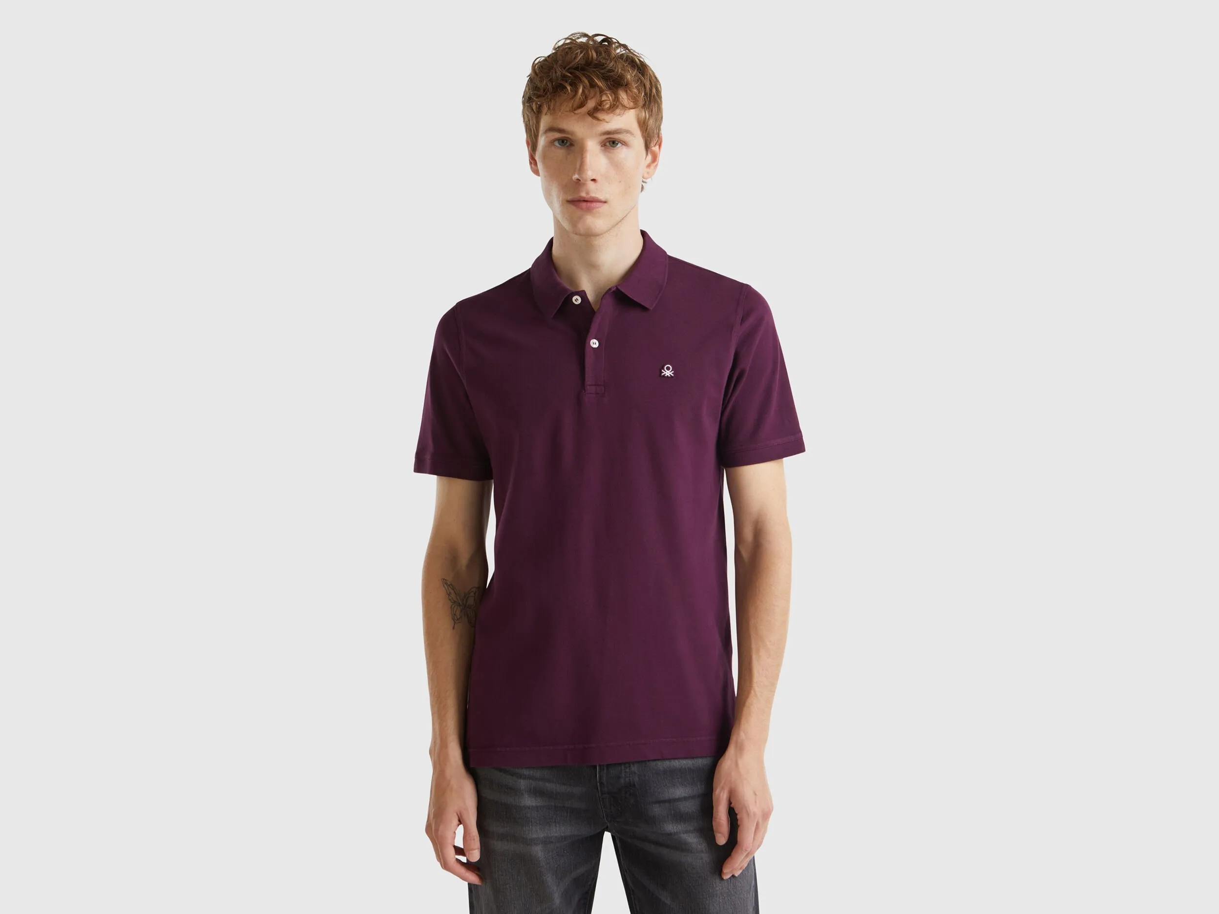 Nuovi arrivi Polo viola scuro slim fit