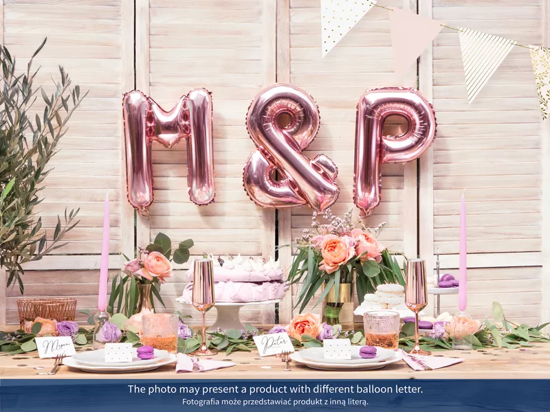 Palloncino foil G oro rosa 35cm