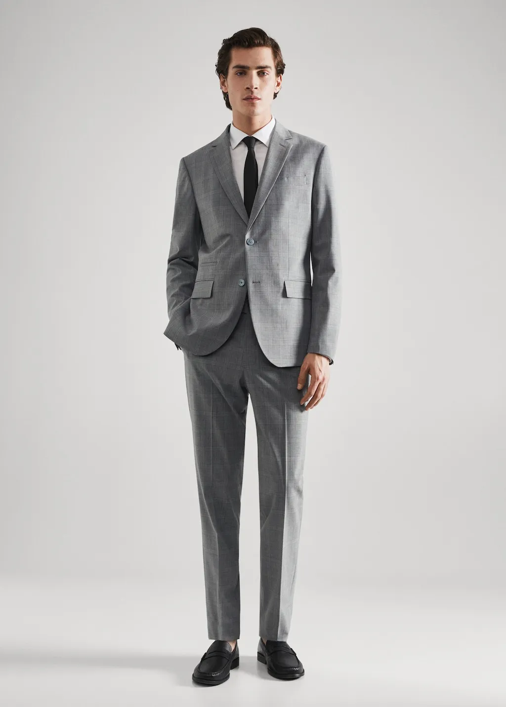 Pantaloni completo slim fit lana