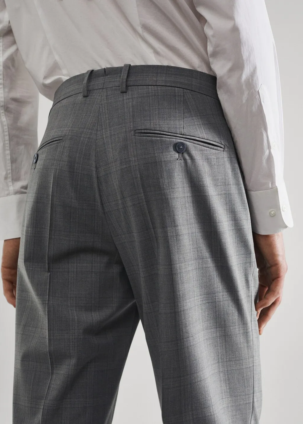 Pantaloni completo slim fit lana