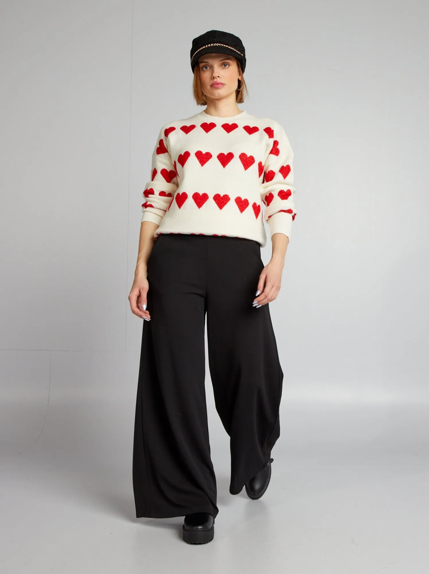 Pantaloni larghi 'JDY' - NERO