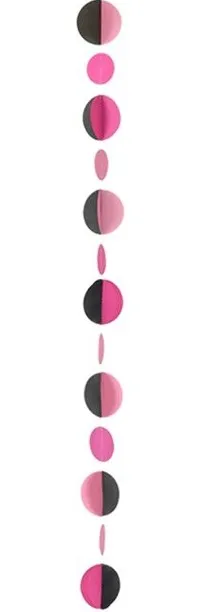 Pendente a palloncino rosa-nero 1,2m
