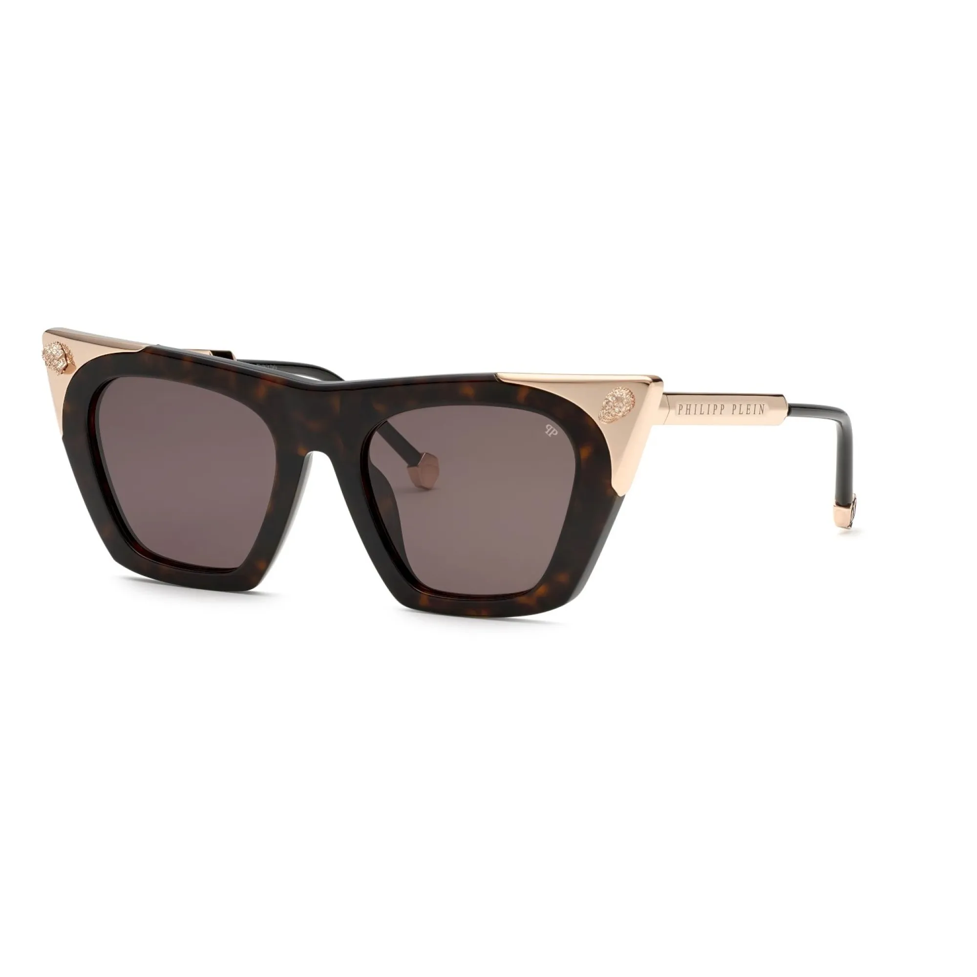   Philipp Plein SPP134S - 0722 Avana Scuro Lucido | Occhiale Da Sole Donna 