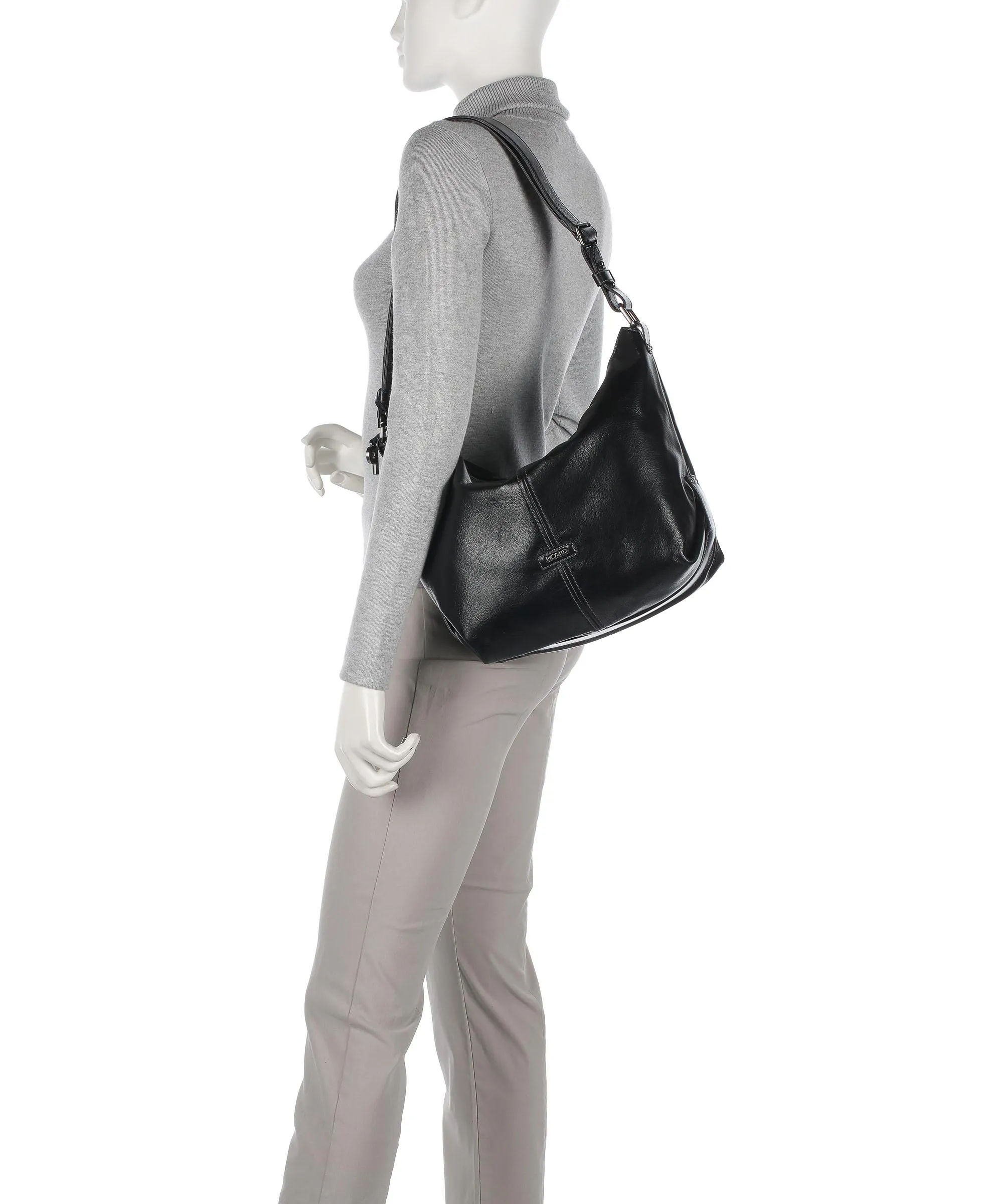  Picard Eternity Borsa hobo pelle di bufalo d'acqua nero  