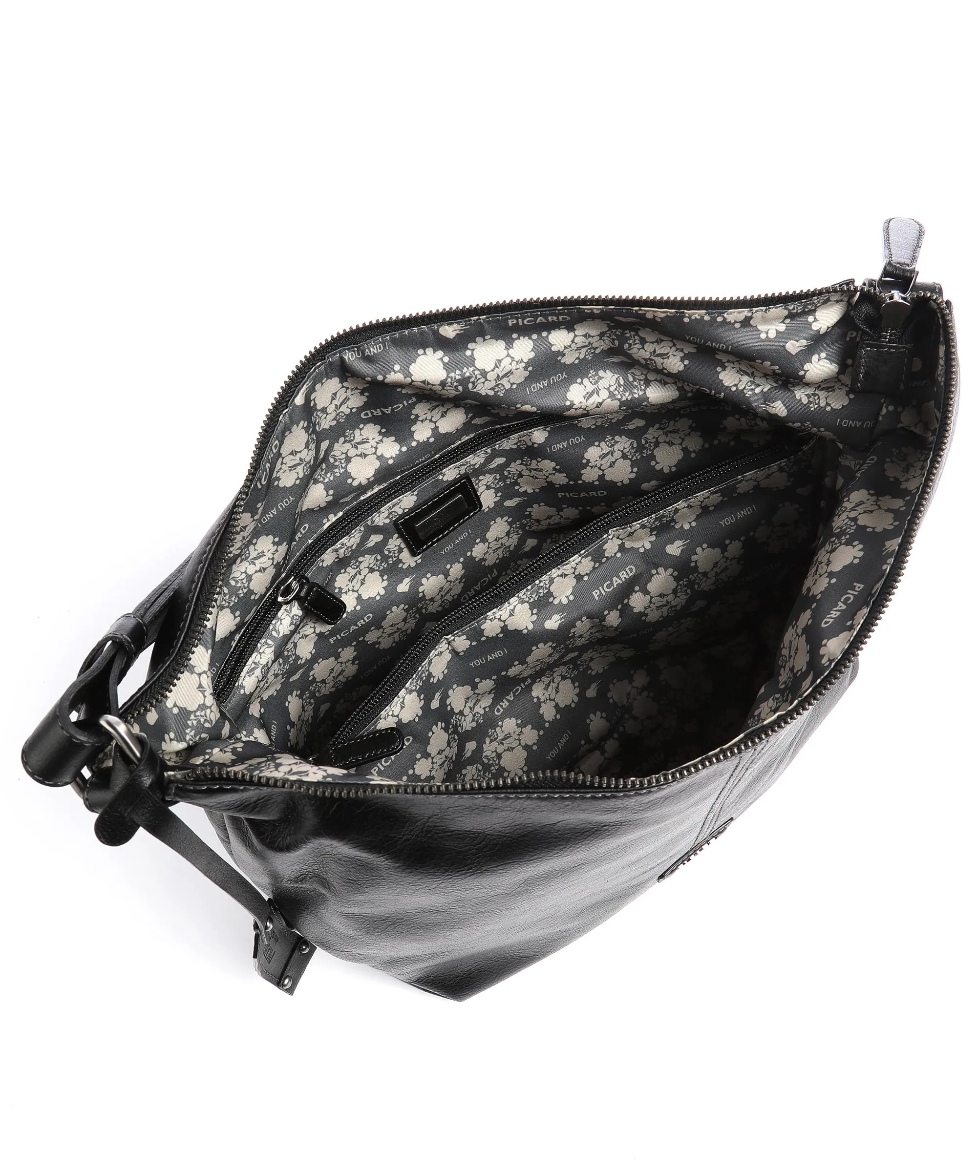  Picard Eternity Borsa hobo pelle di bufalo d'acqua nero  