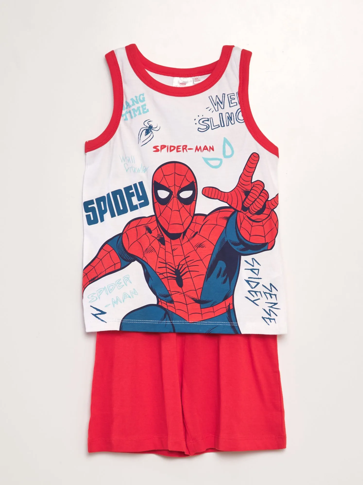 Pigiama corto 'Spider-Man' canotta + shorts - 2 pezzi - BIANCO