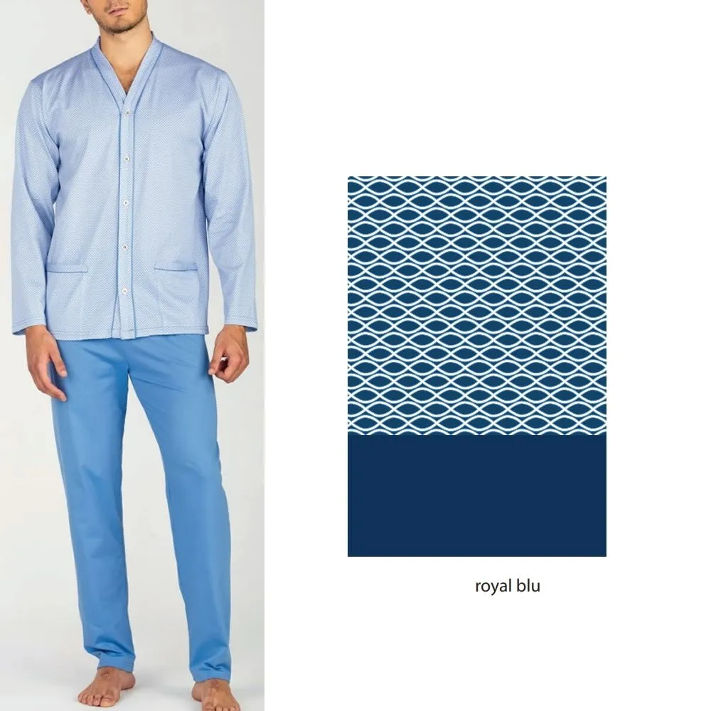 pigiama da uomo conformato 2432 cardigan puro cotone bip bip 